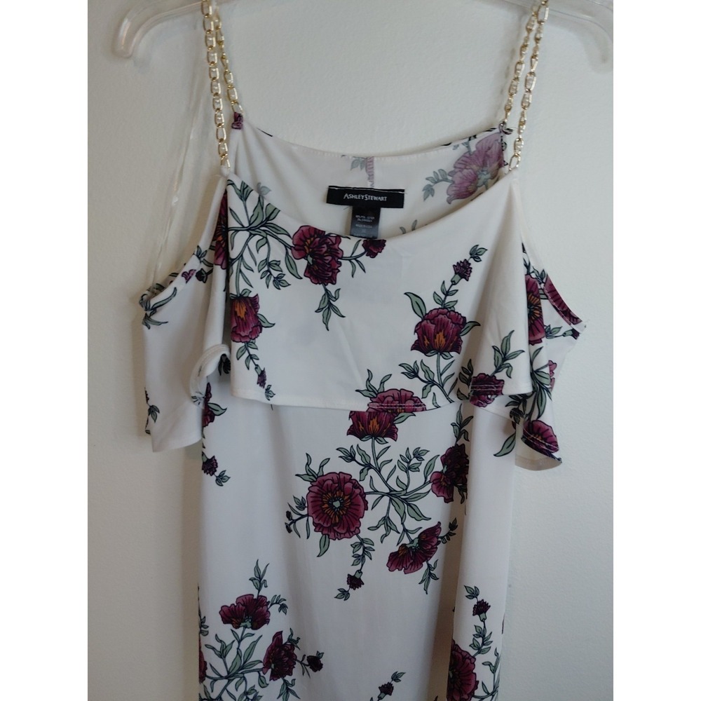 Ashley Stewart Dress Women 1X  Multi Color Boho Flirty Summer Preppy Party Y2k